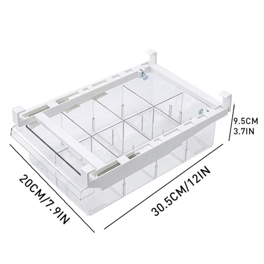 PET Refrigerator Drawer Storage Box Non-grid 4-8 Grid Separate Food Vegetable Fruit Fresh Containers Rectangular Box Organizer