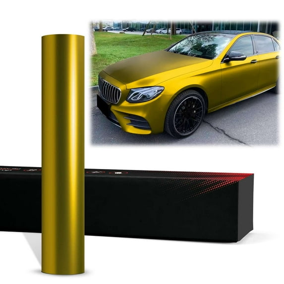 PET Romance Chrome Gold Vinyl Wrap Auto Car Sticker Decal Film Sheet Bubble Free Air Release Technology