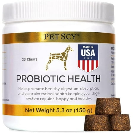 PET SCY Probiotic Health Chews - Probiotics for Dogs for Digestive Support - 5.3oz, 1 Pack