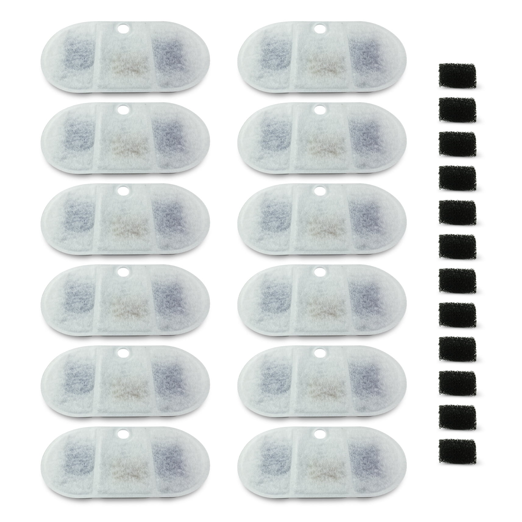 PET STANDARD Replacement Water Filter Compatible With PETLIBRO BPA-Free Capsule Pet Water Fountain, 71oz/2.1L, Cat Water Fountain Pack of 12