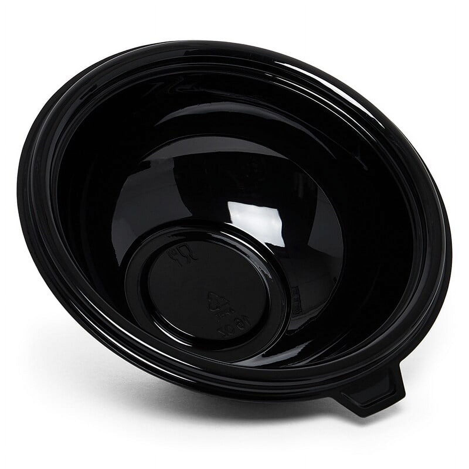 Restaurantware RWP0205B 200 Count Pet Cold Salad Bowl, Medium/17.6 oz, Black