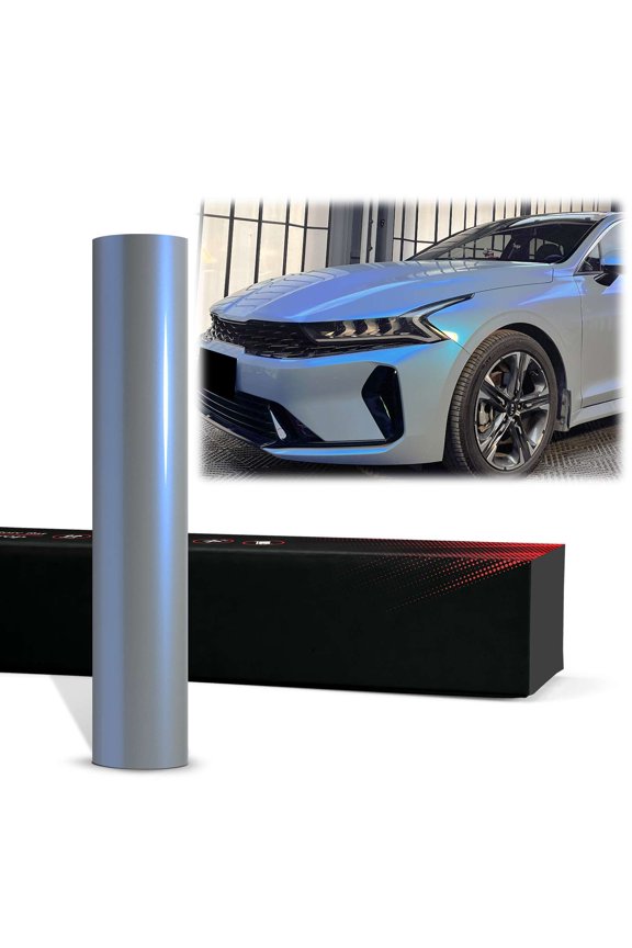 PET Space Candy Gloss Gray Blue Chameleon Metallic Color Shift Color Change Vinyl Wrap Auto Car Sticker Decal Film Sheet Bubble Free Air Release Technology