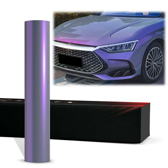 PET Space Candy Gloss Gray Purple Chameleon Metallic Color Shift Color Change Vinyl Wrap Auto Car Sticker Decal Film Sheet Bubble Free Air Release Technology