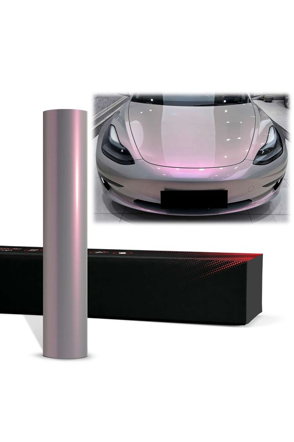PET Space Candy Gloss Gray Red Chameleon Metallic Color Shift Color Change Vinyl Wrap Auto Car Sticker Decal Film Sheet Bubble Free Air Release Technology