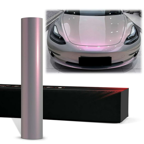 PET Space Candy Gloss Gray Red Chameleon Metallic Color Shift Color Change Vinyl Wrap Auto Car Sticker Decal Film Sheet Bubble Free Air Release Technology