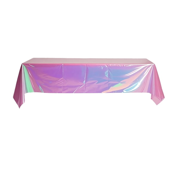 PET Table Cloth for Parties and Events | Shiny Disposable for Birthday Bridal Wedding Christmas 137x274cm
