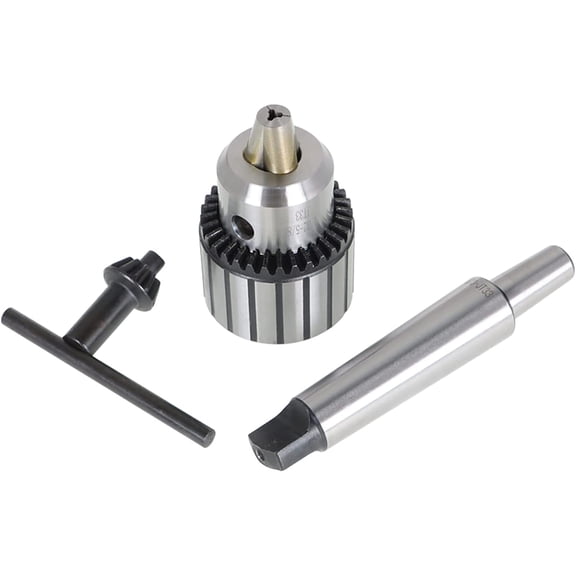 PET-U 1/32-5/8 MT3-JT33 Heavy Duty Drill Chuck with Drill Chuck Tightening Key Fit for CNC Lathe Milling Drill Machine