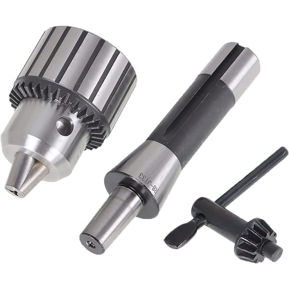 PET-U 1/32-5/8 R8-JT33 Heavy Duty Drill Chuck with Drill Chuck Tightening Key Fit for CNC Lathe Milling Drill Machine