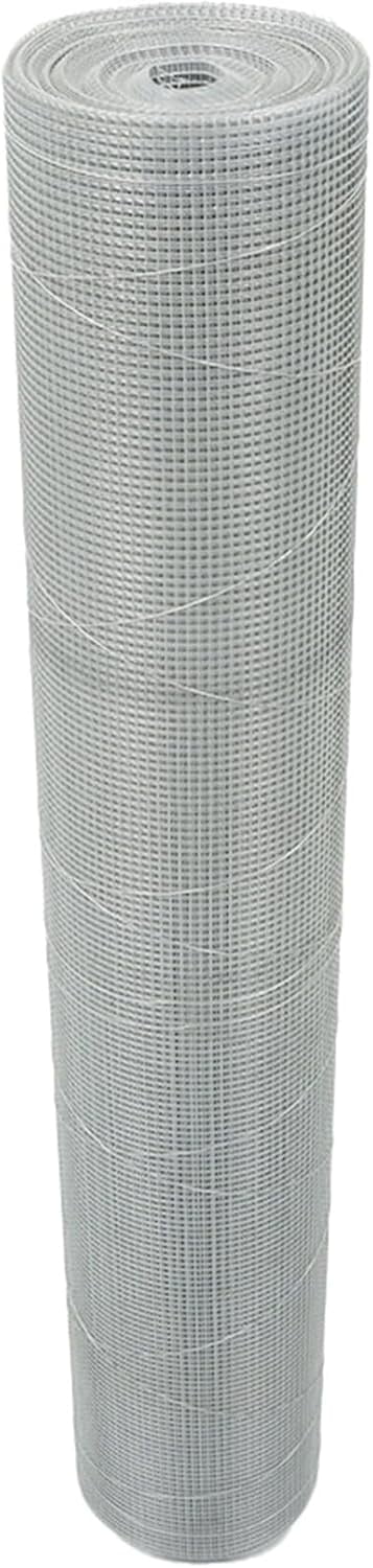PET-U 1/4 in Hardware Cloth, 48 in x 100 ft Chicken Wire Fence, Chicken Wire Mesh Roll for Rabbit Cages, Chicken Coop Fences and Poultry Enclosures(23 gauge, Silver White)