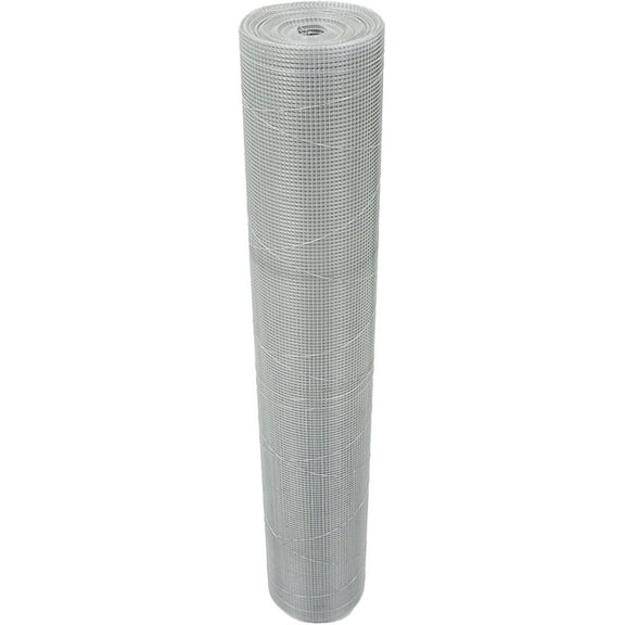 PET-U 1/4 in Hardware Cloth, 48 in x 100 ft Chicken Wire Fence, Chicken Wire Mesh Roll for Rabbit Cages, Chicken Coop Fences and Poultry Enclosures(23 gauge, Silver White)