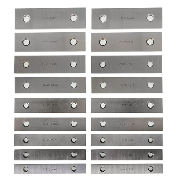 PET-U 1/4 Inch Steel Parallel Set 1/4 x 6 Inch Accuracy 0.0002 Inch for Layout Work, Standard and Setup 9 Pairs