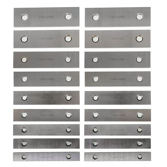 PET-U 1/4 Inch Steel Parallel Set 1/4 x 6 Inch Accuracy 0.0002 Inch for Layout Work, Standard and Setup 9 Pairs