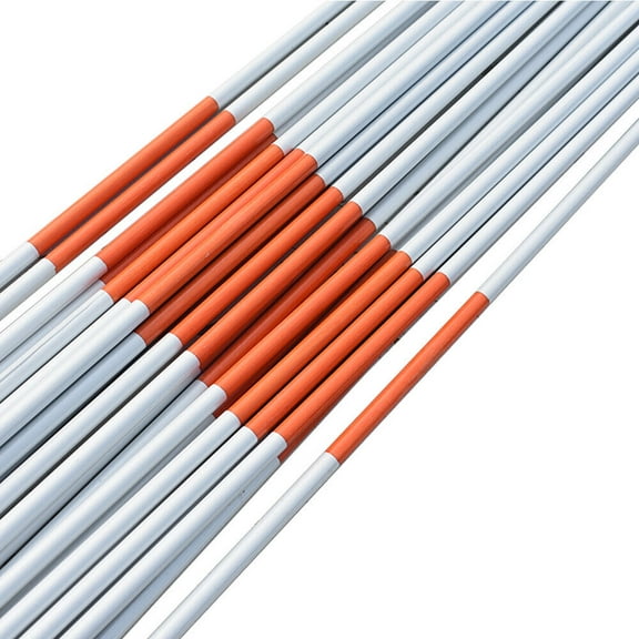 PET-U 100 × 6ft Reflective Markers Driveway Markers Snow Stakes Orange 5/16" Diameter