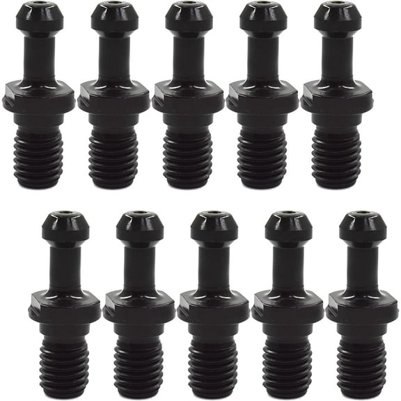 PET-U 10Pcs CAT40 45-Degree 0.589 Inch Black Oxide Coated Pull Stud Retention Knob