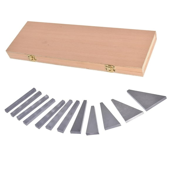 PET-U 12Pcs 1/4 to 30 Precision Ground Angle Block Set, 0.0001 Hardened Steel Machinist Angle Gauge Block Set (3 x 1/4)