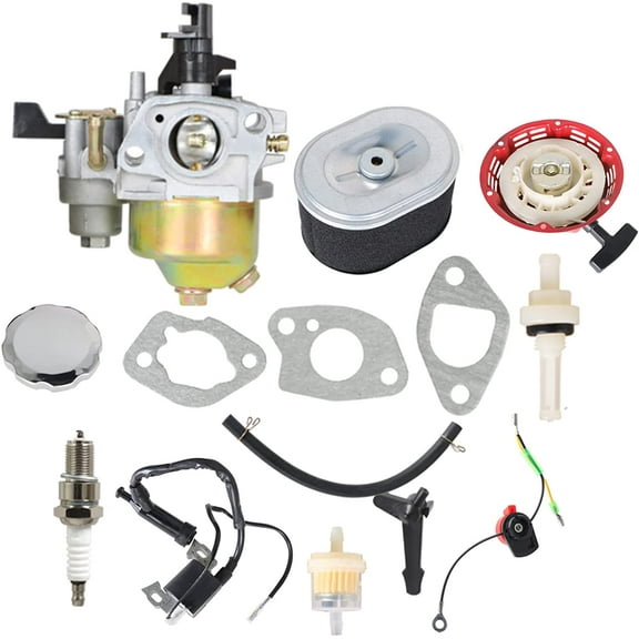 PET-U 16100-ZH7-W51 Carburetor 16100-ZH8-W61 Replacement for Honda GX140 GX160 GX200 6.5hp 5.5hp Engines with Recoil Ignition Coil Spark Plug Filter