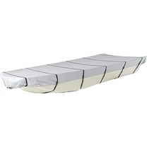 PET-U 16Ft Waterproof Boat Cover Heavy Duty Trailerable Replacement for Jon Boat Grey