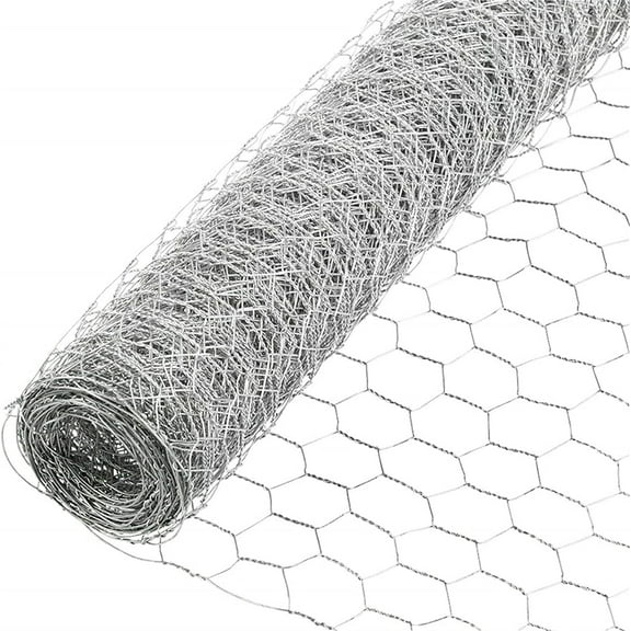 PET-U 24"x150' Galvanized Poultry Net Metal Mesh Fencing Chicken Wire 2" Holes Rustic
