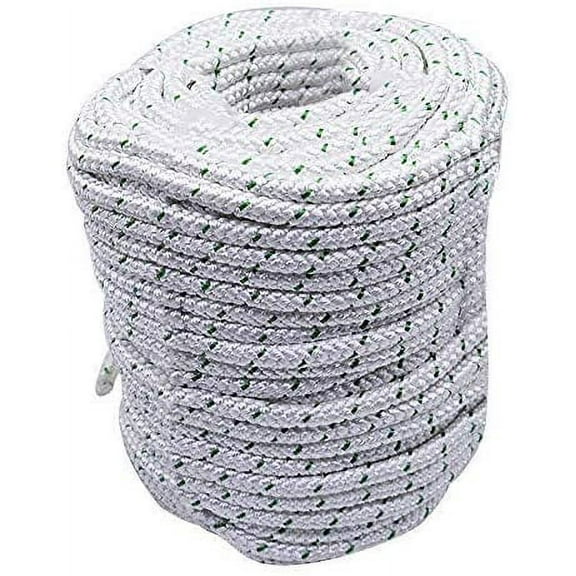 PET-U 3/8 Inch x 200 Feet Double Braid Polyester Rope 4800Lbs Breaking Strength Strong Pulling Rope for Tree Work Camping Swings