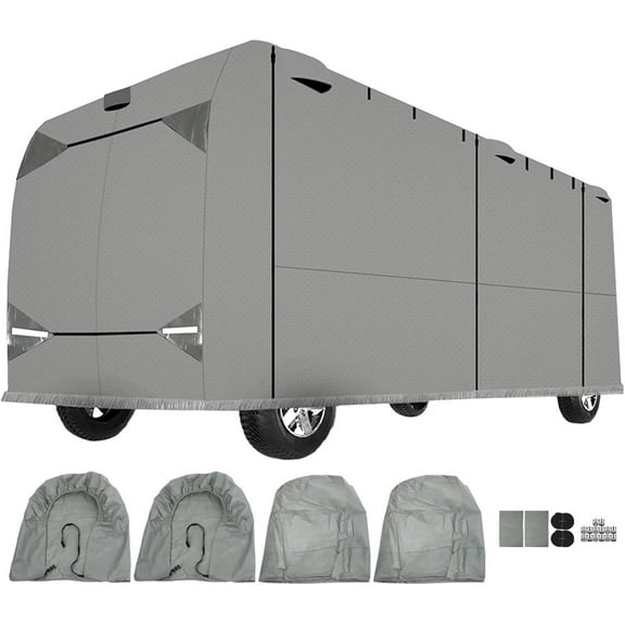 PET-U 33'-37' RV Cover Storage Anti-UV For Class A Motorhome Trailer Camper Waterproof