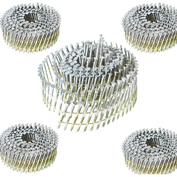 PET-U 3600 Count 15 Degree Full Round-Head Siding Nails 2 Inch x 0.092 Inch Ring Shank, Hot-Dipped Galvanized for Rough Nailing of Lathing and Sheathing Materials