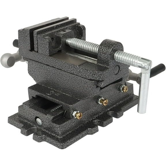 PET-U 3in Cross Slide Vise Drill Press Heavy Duty Metal Milling 2 Way X-Y Clamp Machine Black