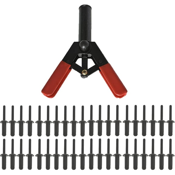 PET-U 41 Pcs Plastic Riveter Rivet Gun Quick Set for All Plastic Rivets Safe Metal or Plastic Clips Removal