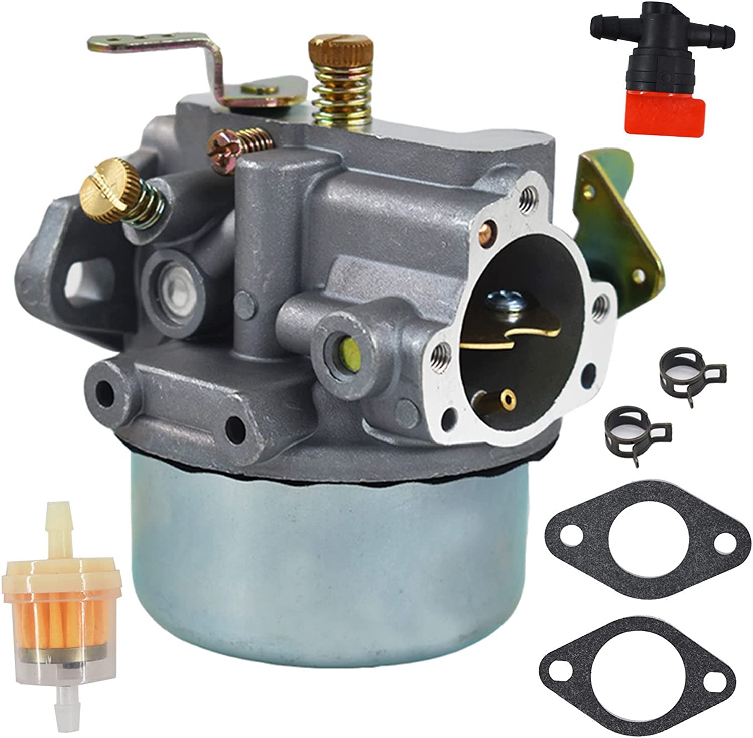 PET-U 46 853 01-S, 46 053 03-S Carburetor Replacement for Kohler K90 K91 K141 K160 K161 K181 Cast Iron Motor Engines Carb w/Gaskets Fuel Filter