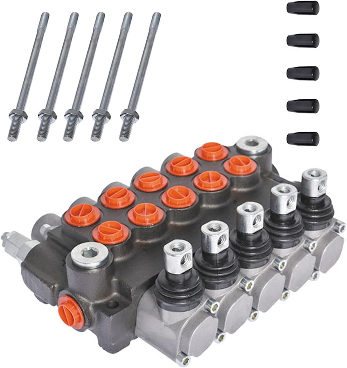 Handhebelventil 40l/min 4 Hebel 4x einfachwirkend Hydraulikventil | Pfeifferer Group - eShop