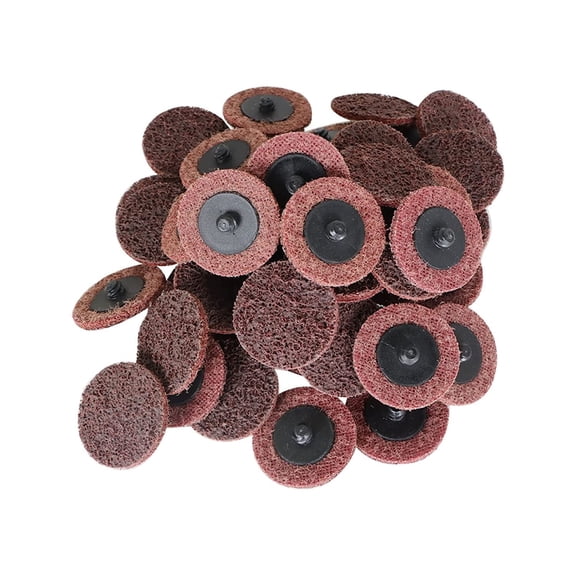 PET-U 50Pcs 2 Inch Maroon Quick Change Surface Prep Conditioning Discs, R-Type Medium Disc for Cleaning, Finishing and Deburring on Metals