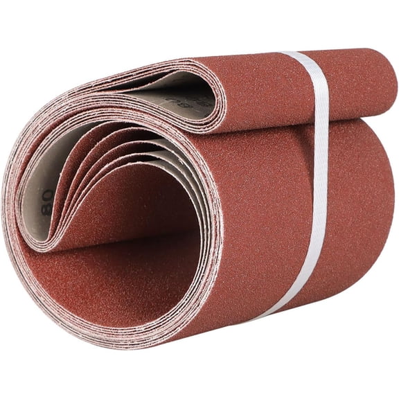 PET-U 5PCS 6 x 48Inch 80 Grit Sanding Belts for Belt Sander Sharpening Woodworking Metal Glass Polishing