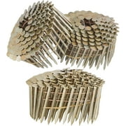 PET-U 7200 Count Siding Nails 15 Degree 1-3/4 Inch x 0.12 Inch Collated Wire Coil Full Round Head Ring Shank Electro Galvanized Roofing Nails