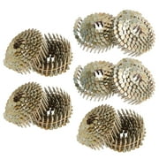 PET-U 7200Pcs 1-1/4" × 0.12" Coil Roofing Nail 3/8" Head Diameter 15 Degree Galvanized