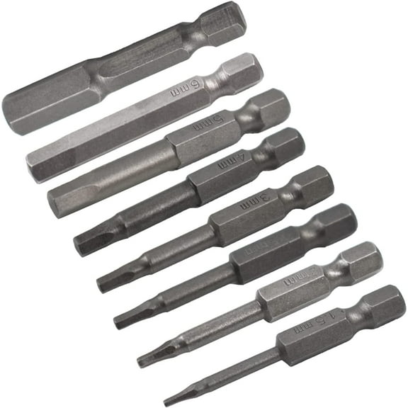 PET-U 8 PCS 2 Inch Hex Key Allen Bit Set Quick Change Connect Impact Driver Power Drill Metric Long