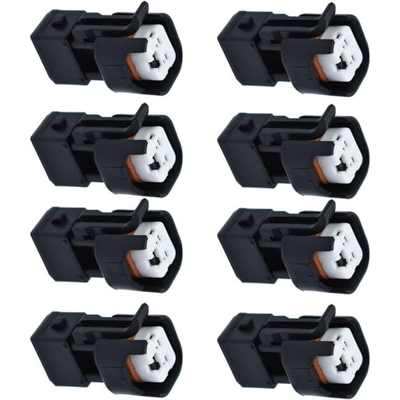 PET-U 8Pcs Fuel Injector Adapter Connector Kit 43100-08 Replacement for LS1 EV1 to EV6 EV14 USCAR LS2 LS3 LSX LT1