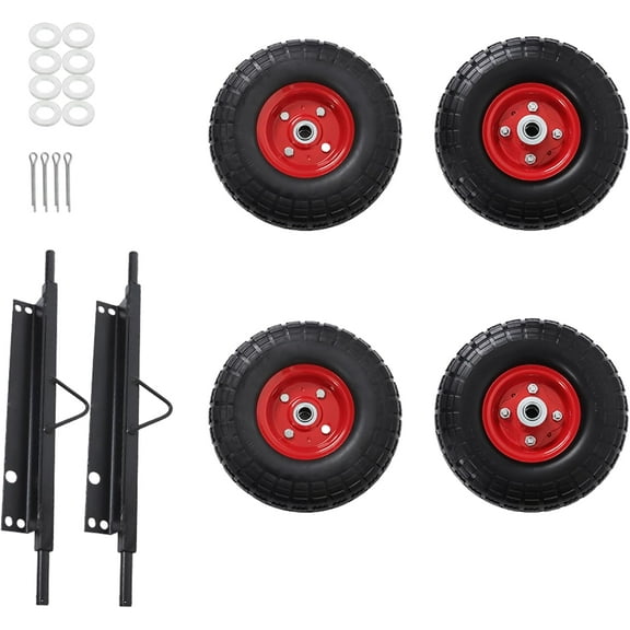 PET-U All-Terrain Smooth Travelling Black Wheel Kit Replacement for EU3000is Generator