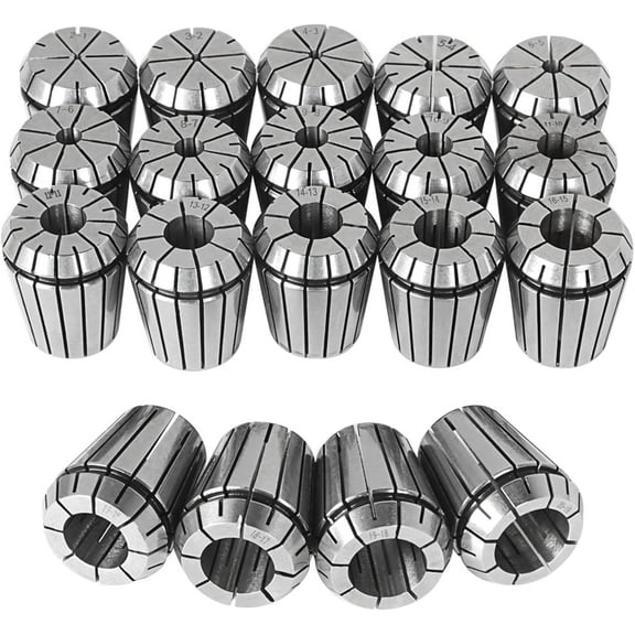 PET-U ER32 19PCS 2MM-20MM Accuracy Spring Collets Fit for CNC Milling Lathe Tool Engraving Machine