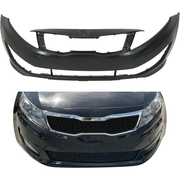 PET-U Front Bumper Cover Fascia Replacement for 2012 2013 Kia Optima EX LX 12 13 KI1000161 865114C000 without Tow Hook Hole Only Without Sensor Holes