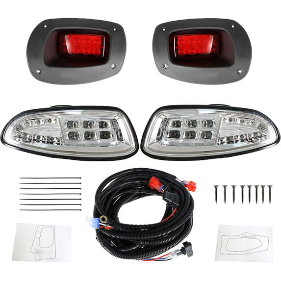 PET-U Golf Cart LED Light Kit Headlight Taillight Assembly For EZGO RXV 2008-2015 12V