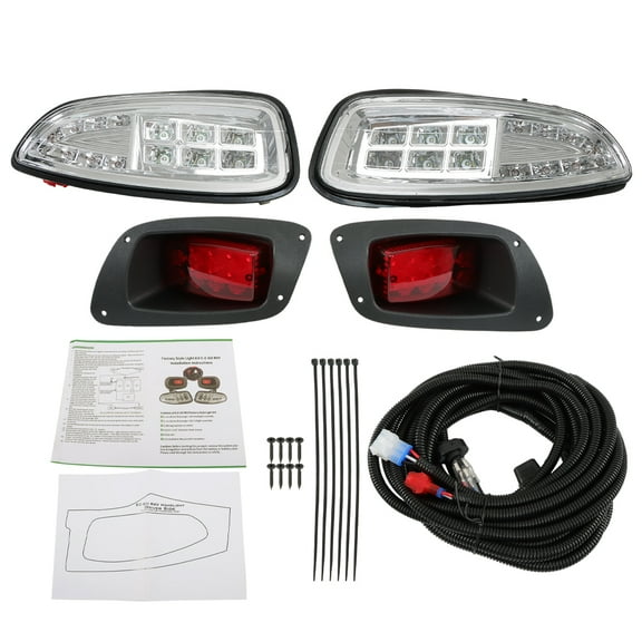 PET-U Golf cart Full LED Light Kit LED Headlights / LED Tail Lights For 2016+ EZGO RXV