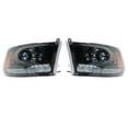 thumbnail image 1 of PET-U Headlight For 2009-2018 Dodge Ram Halogen w/LED DRL Black Frame Right&Left Side, 1 of 7