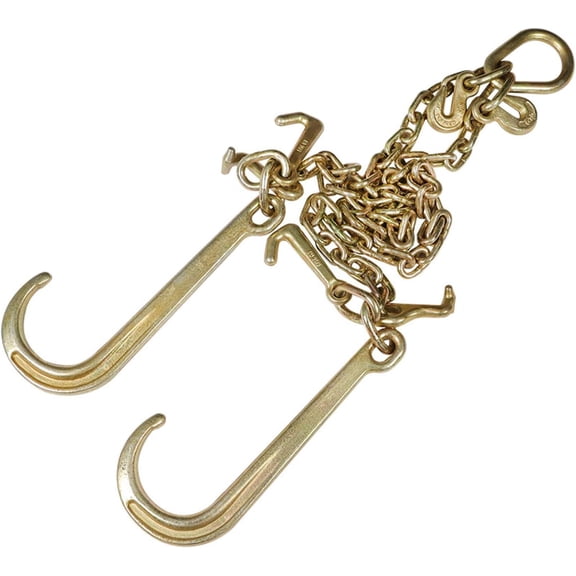 PET-U High Quality G70 5/16 "X3 ft long + 15" medium J-hook tow chain 1PC