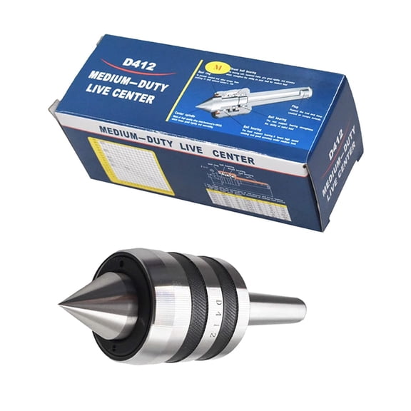 PET-U MT2 Heavy Duty Live Tailstock Center, Morse Taper 2MT Wood Lathe Carbide Tipped Live Center for High-Speed Turning CNC Machining