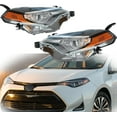 thumbnail image 1 of PET-U Pair of Headlight Headlamp Assembly Driver and Passenger Side 8111002M90, 81110-02M90 Replacement for 2017-2019 Corolla L, LE & LE Eco with Amber Corner TO2502249, TO2503249, 1 of 6