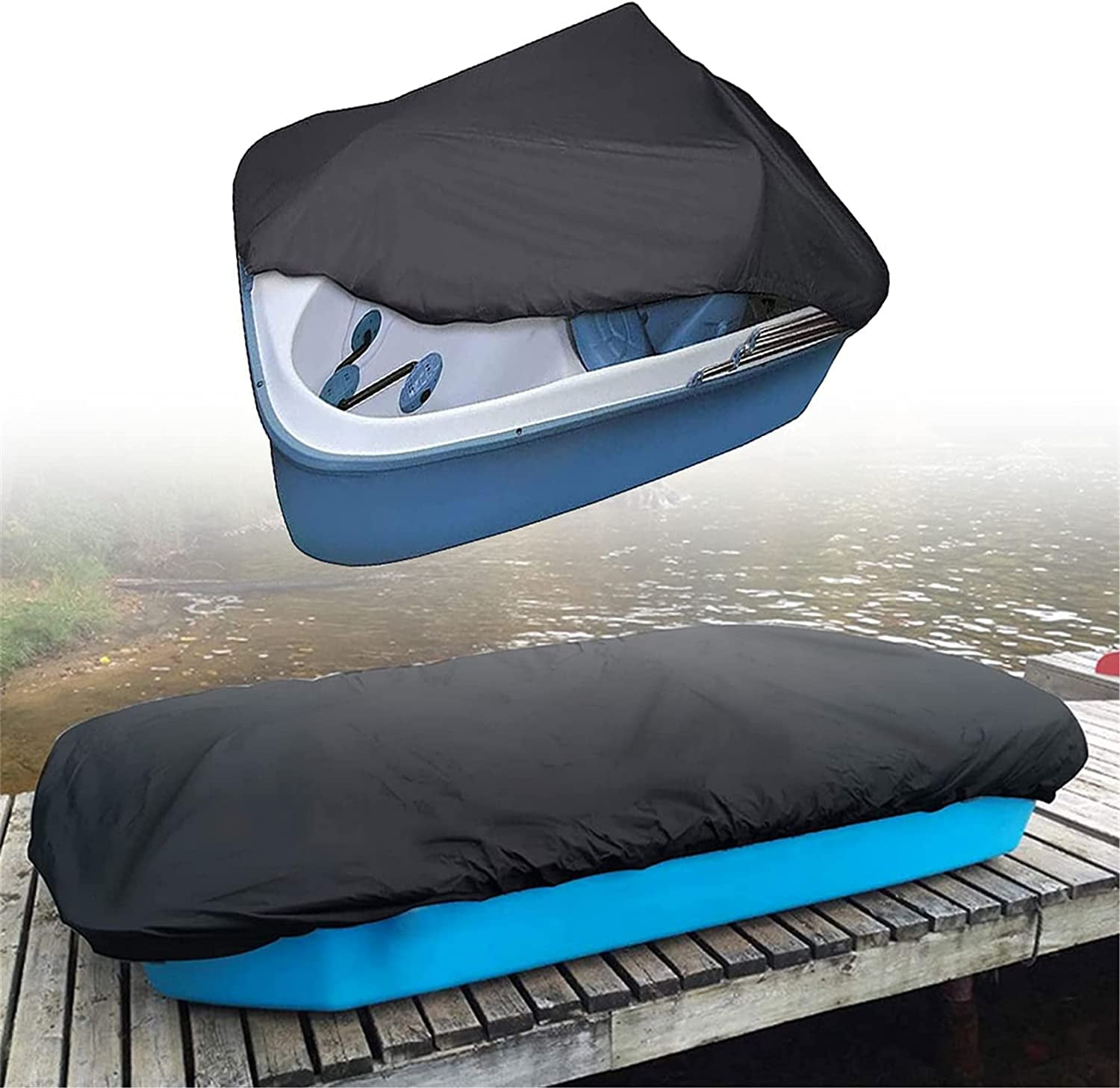 PETU Pedal Boat Cover 420D Waterproof Fits 3 or 5 Person 115" L x 80