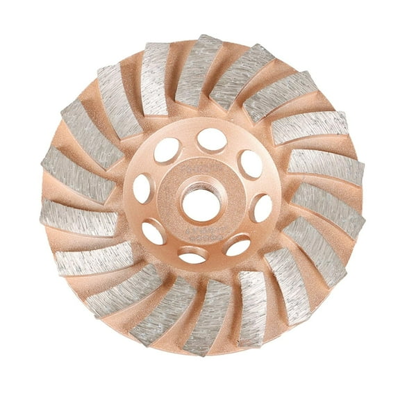 PET-U Premium 7 Inch Turbo Diamond Cup Grinding Wheel with 5/8-11 Arbor Professional Grade 24-Segments Cutting Wheel for Precision and Durability