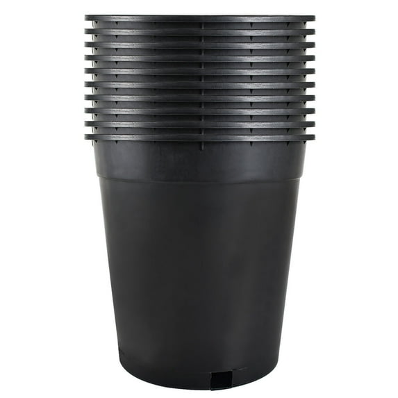 PET-U Premium Black Plastic Nursery Plant Container Garden Planter Pots