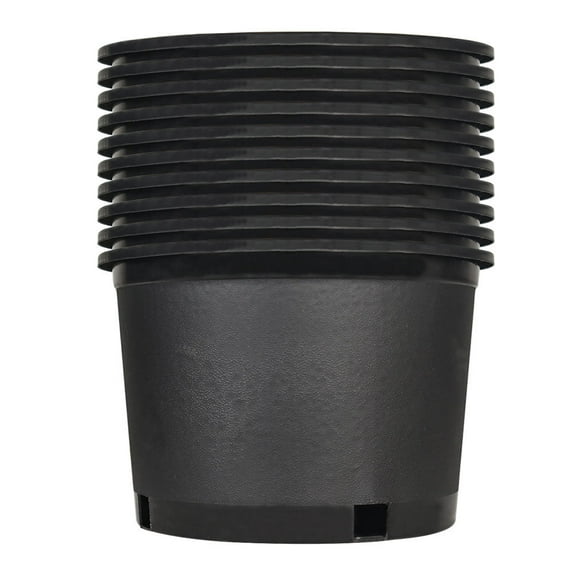 PET-U Premium Black Plastic Nursery Plant Container Garden Planter Pots