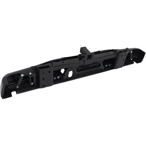 PET-U Rear Step Bumper Assembly Black without Park Assist Sensor Holes with Max Tow Hitch Replacement for 2015-2020 F-150