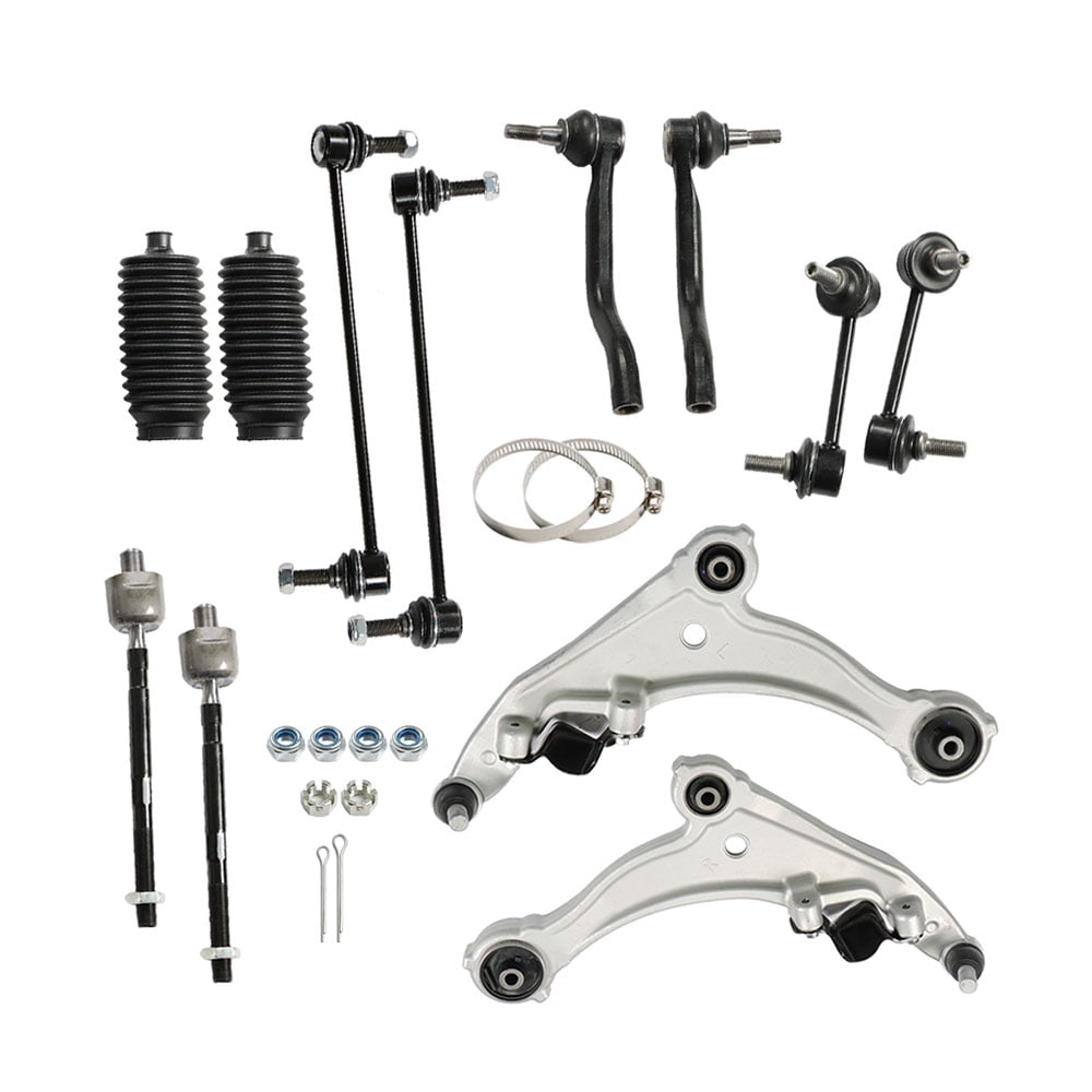 PET-U Set of 12 Front Lower Control Arm Ball Joint Tie Rod End Sway Bar Link LH & RH Kit Replacement for Nissan Maxima 2009-2014 12Pcs